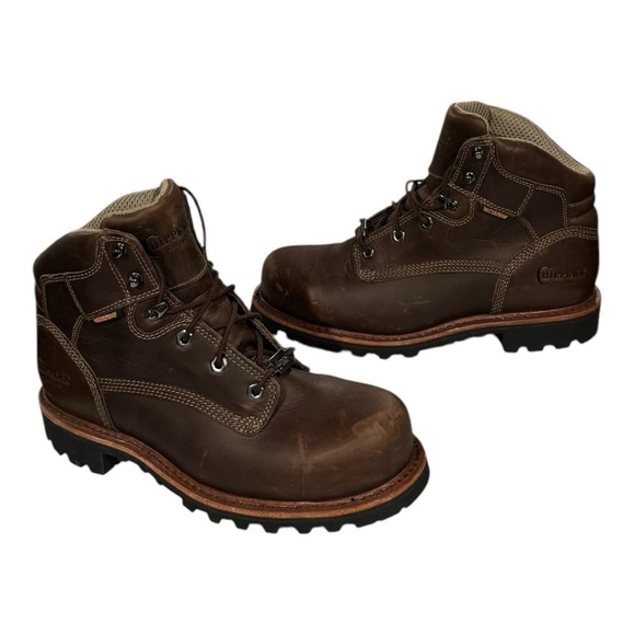 CHIPPEWA Men’s Bolville 6” Comp Toe Waterproof Met Guard Workboot Brown Size 8 - Picture 7 of 9